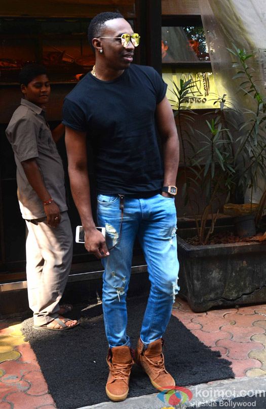 Dwayne Bravo spotted at Andheri
