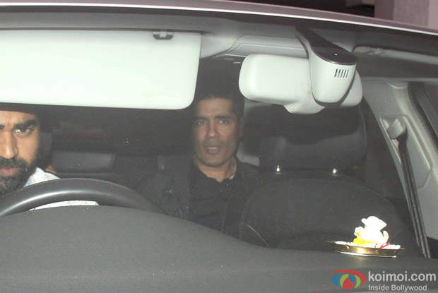 Manish Malhotra spotted at Karan Johar's house