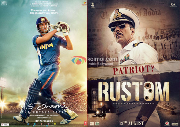 M.S Dhoni - The Untold Story Beats Rustom's Lifetime Collections