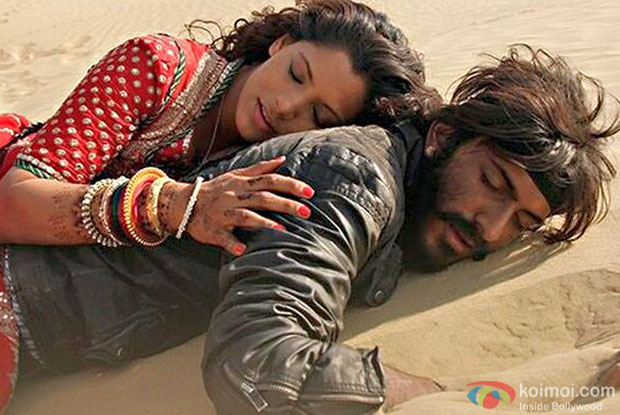 Saiyami Kher and Harshvardhan Kapoor in a still from Mirzya