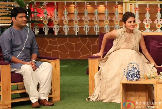 Ranbir Kapoor, Aishwarya Rai Bachchan and Anushka Sharma on the sets of The Kapil Sharma Show
