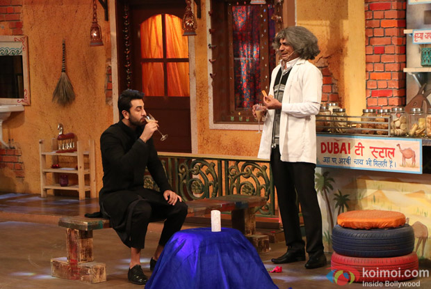 Ranbir Kapoor, Aishwarya Rai Bachchan and Anushka Sharma on the sets of The Kapil Sharma Show