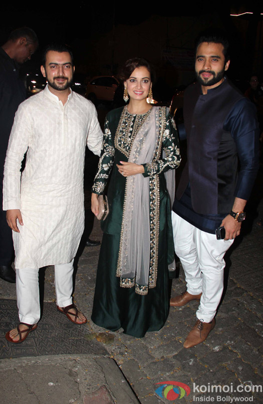 Sahil Sangha, Dia mirza and Jackie Bhagnani at Aayush Sharma's Birthday Party