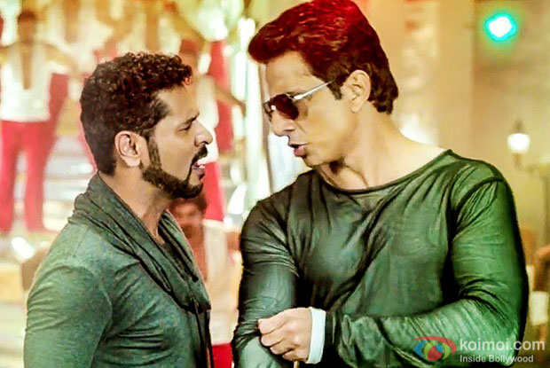 Prabhudheva and Sonu Sood, in a still from Tutak Tutak Tutiya