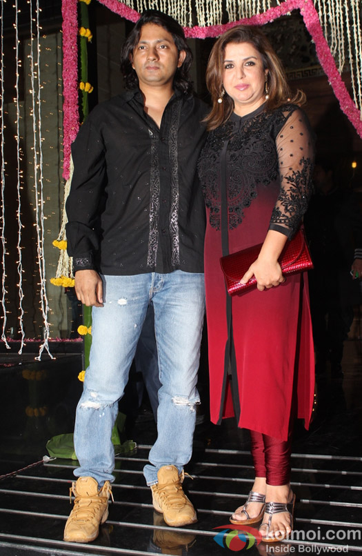 Shirish Kunder and Farah Khan during Aamir Khan's Diwali celebration