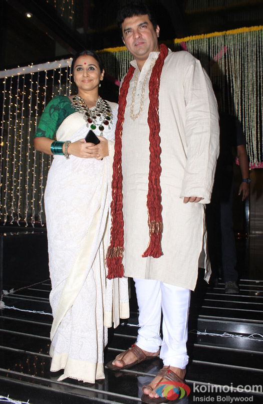 Vidya Balan and Siddharth Roy Kapoor during Aamir Khan's Diwali celebration
