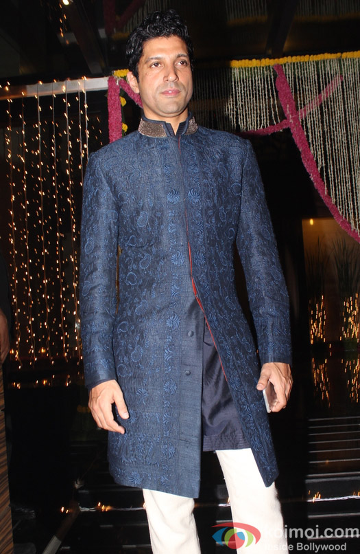 Farhan Akhtar during Aamir Khan's Diwali celebration