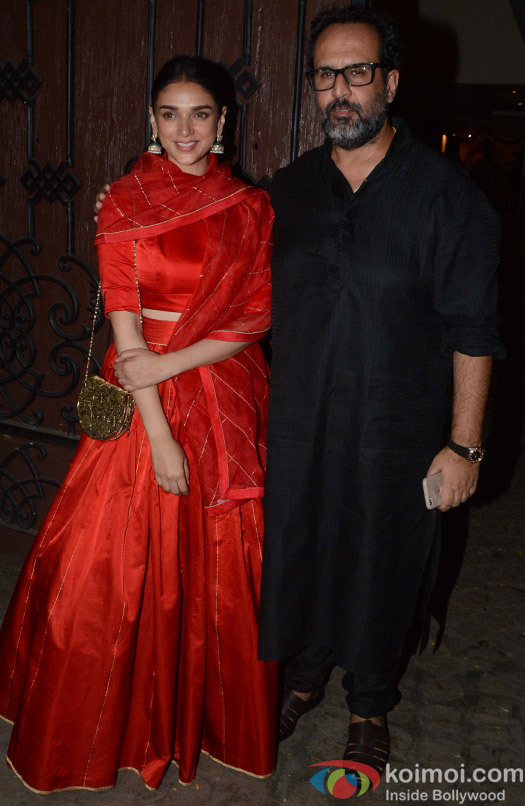 Aditi Rao Hyadri during the Anil Kapoor's Diwali celebrations