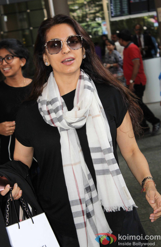 Juhi Chawla spotted at Airport
