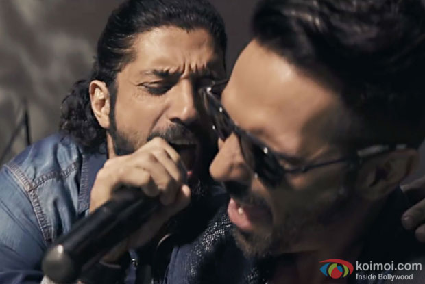 Farhan Akhtar and Arjun Rampal in a still from Rock On 2