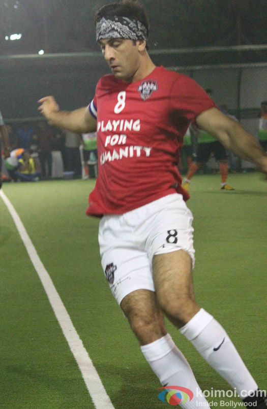 Ranbir Kapoor during the All Stars Football Club (ASFC) football match for charity cause 