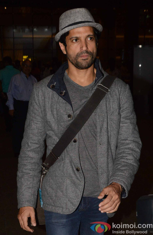 Farhan Akhtar spotted at Airport