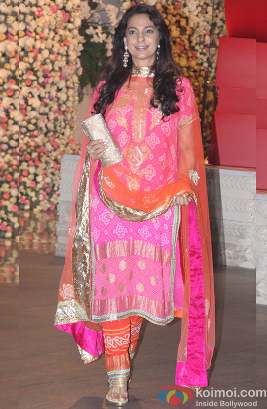 Juhi chawala at Mukesh and Nita Ambani’s niece Isheta’s Pre wedding Party