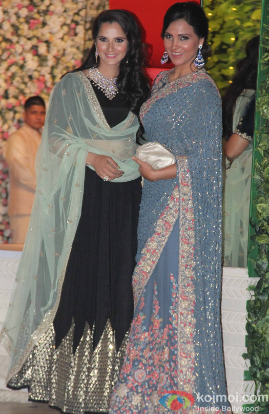 Sania Mirza and Lara Dutta at Mukesh and Nita Ambani’s niece Isheta’s Pre wedding Party