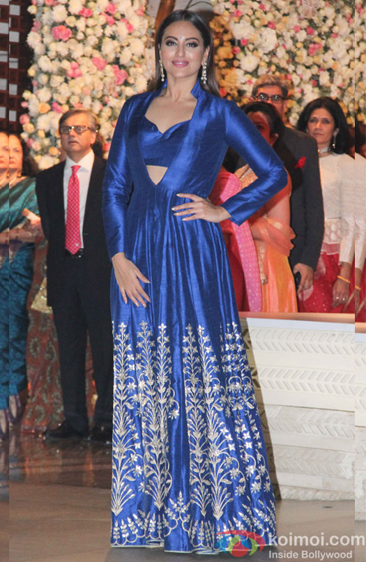 Sonakshi Sinha at Mukesh and Nita Ambani’s niece Isheta’s Pre wedding Party