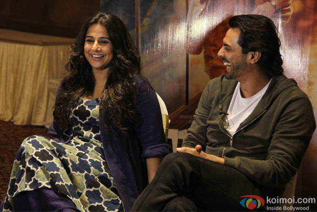 Vidya Balan and Arjun Rampal during the Kahaani 2 promotion