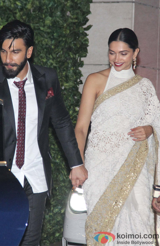 Ranveer Singh and Deepika Padukone at Mukesh and Nita Ambani's niece Isheta's Pre wedding Party