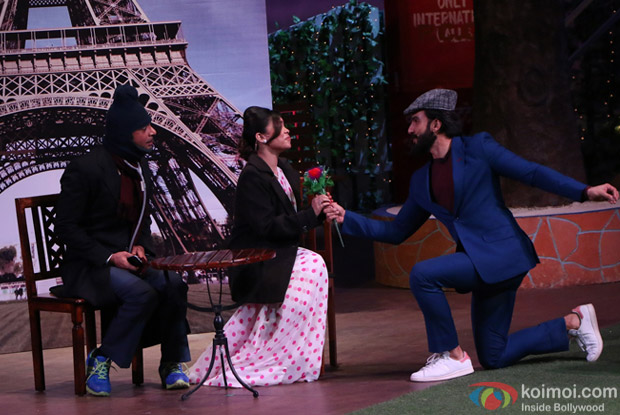 Ranveer Singh on the sets of The Kapil Sharma Show