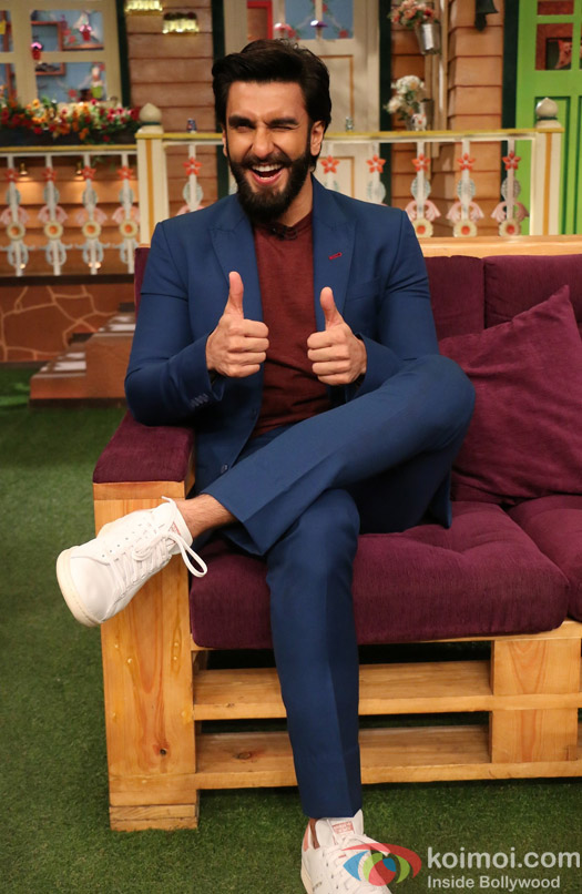 Ranveer Singh on the sets of The Kapil Sharma Show