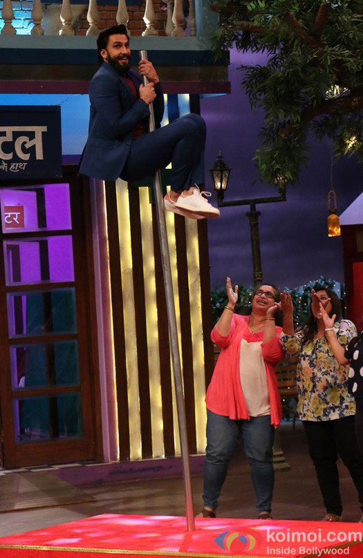 Ranveer Singh on the sets of The Kapil Sharma Show