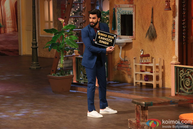 Ranveer Singh on the sets of The Kapil Sharma Show