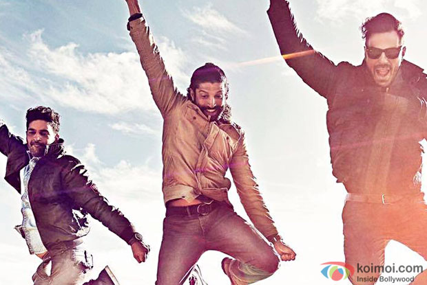 Purab Kohli, Farhan Akhtar and Arjun Rampal in a still from Rock On 2