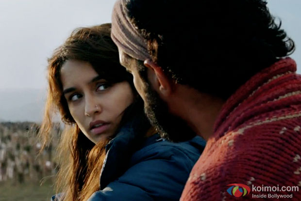Shraddha Kapoor and Farhan Akhtar in a still from Rock On 2