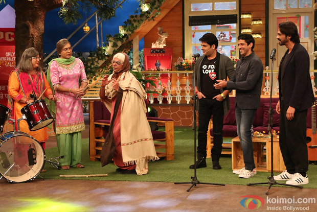 Farhan Akhtar and Arjun Rampal at Kapil Sharma Show