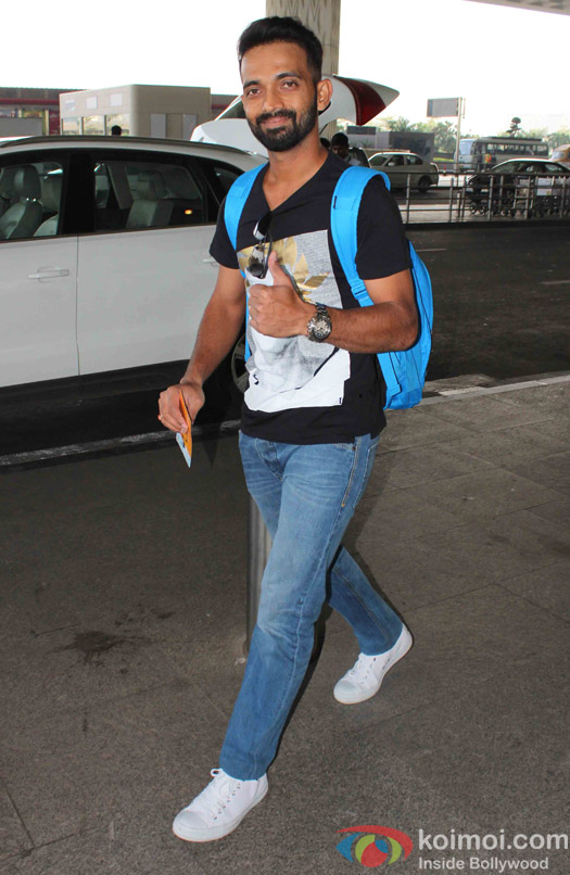 Ajinkya Rahane spotted at Airport
