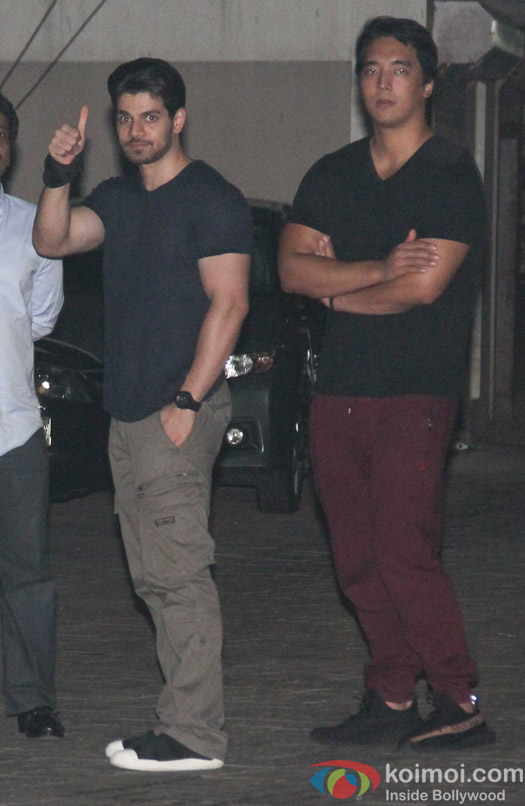 Sooraj Pancholi and Rinzing Denzongpa spotted at Salman Khan's House