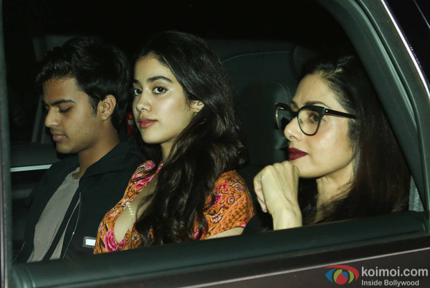Jahnavi Kapoor and Sridevi during the special screening of Dear Zindagi