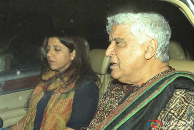 Zoya Akhtar and Javed Akhtar during the special screening of Dear Zindagi