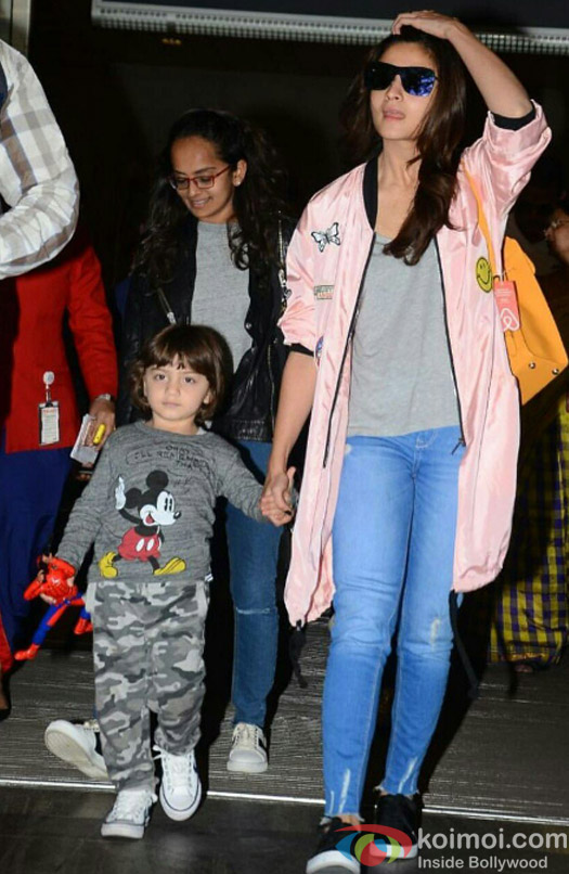 Alia Bhatt and Abram khan spotted at Airport