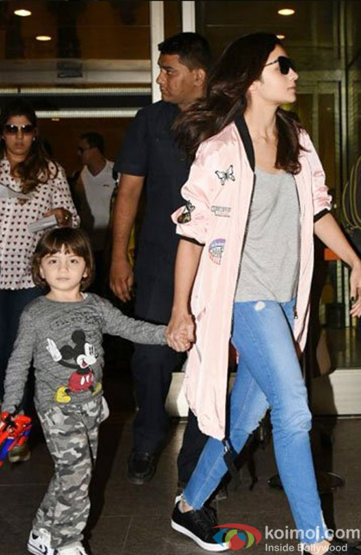 Alia Bhatt and Abram khan spotted at Airport