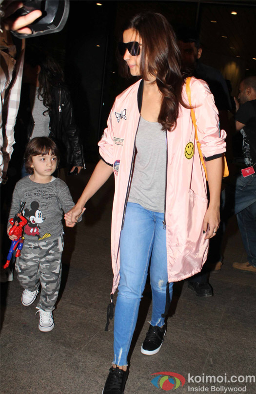 Alia Bhatt and Abram khan spotted at Airport