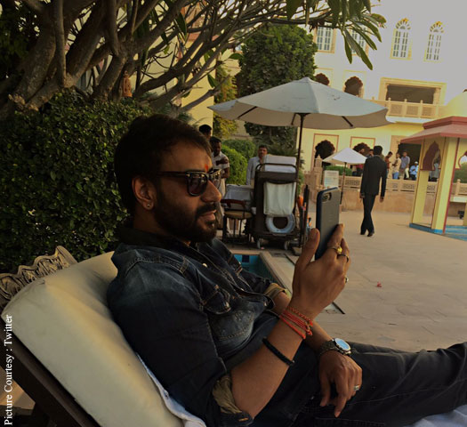 Ajay Devgn on location of Baadshaho 