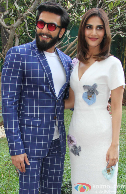 Ranveer Singh and Vaani Kapoor during the promotion of Befikre at YRF studio
