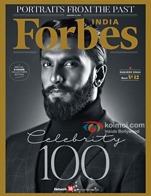 Ranveer Singh looking dapper on the cover of Forbes