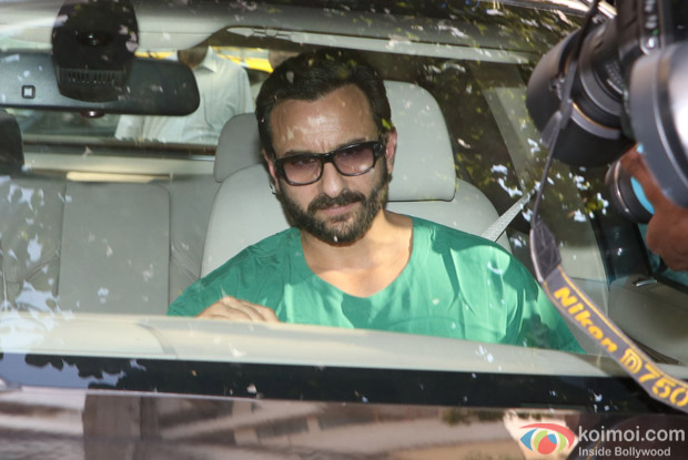 Saif Ali Khan At Breach Candy Hospital