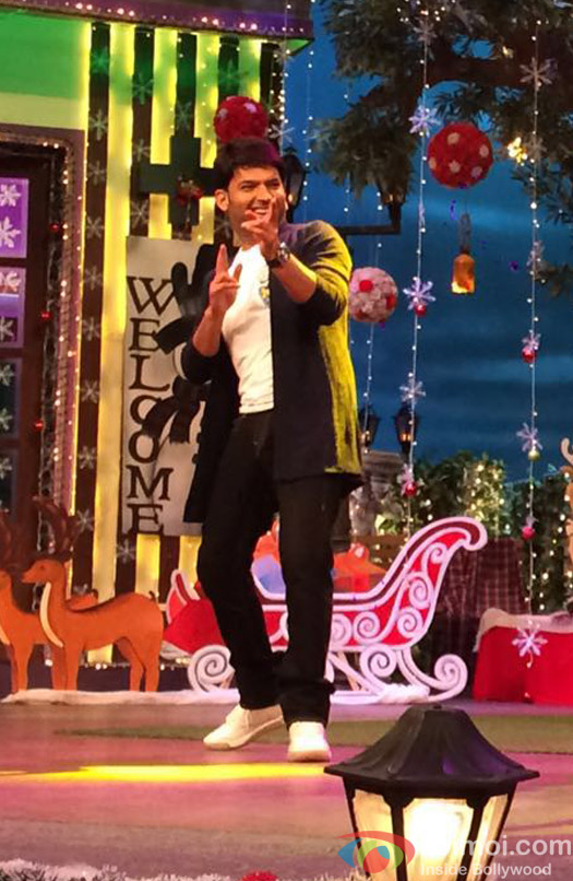 Sunny Leone along with her husband Daniel Weber on the sets of The Kapil Sharma Show