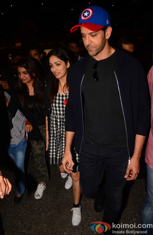 Hrithik Roshan And Yami Gautam spotted at Airport