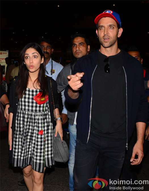 Hrithik Roshan And Yami Gautam spotted at Airport