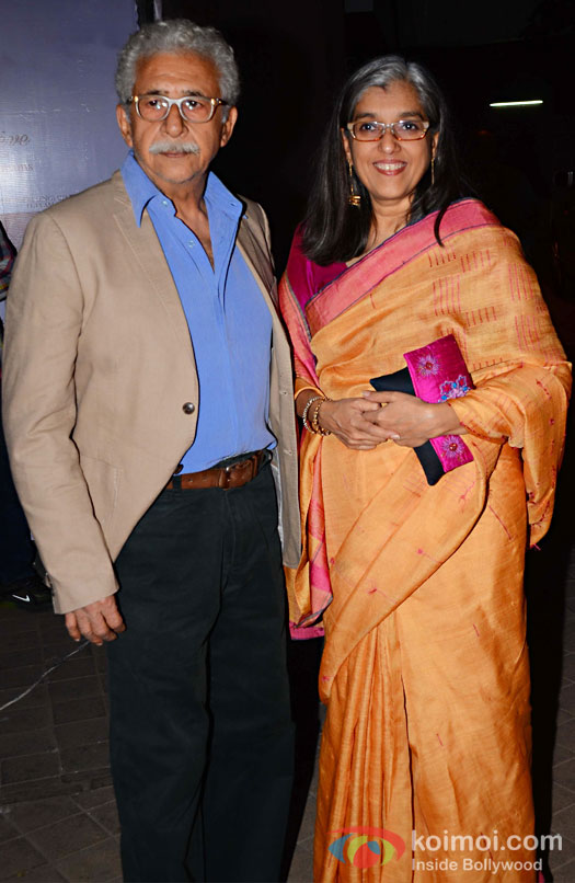 Naseeruddin Shah and Ratna Pathak during the screening of OK Jaanu