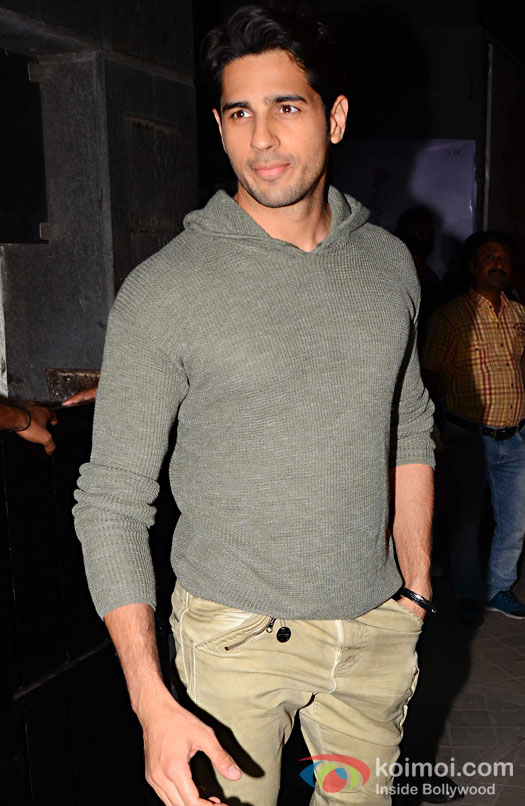 Sidharth Malhotra during the screening of OK Jaanu