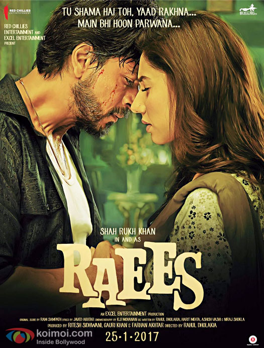 Raees Poster: Shah Rukh Khan & Mahira Khan's Intense Love Looks Impressive!
