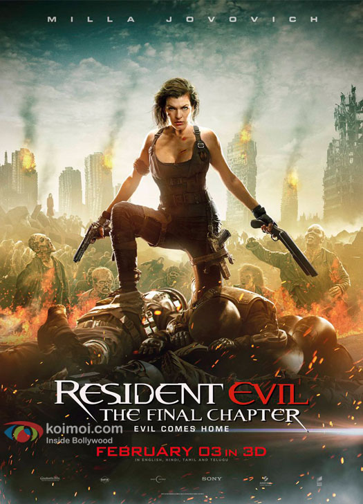 Milla Jovovich starrer Resident Evil : Final Chapter poster out