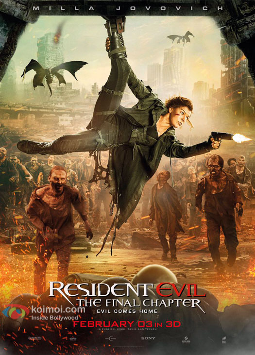 Milla Jovovich starrer Resident Evil : Final Chapter poster out