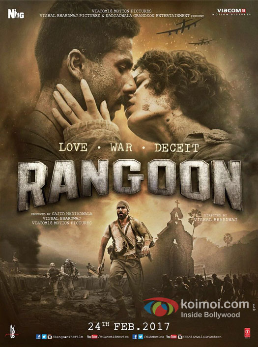 Shahid Kapoor and Kangana Ranaut Starrer Rangoon Poster