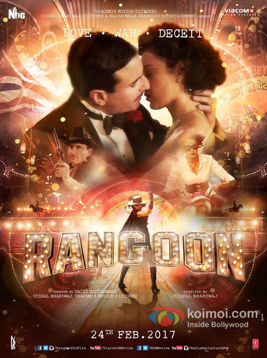 Saif Ali Khan and Kangana Ranaut Starrer Rangoon Poster