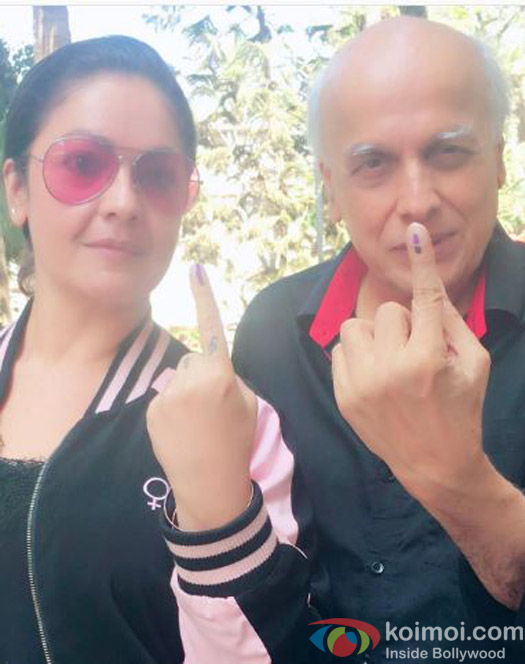 Pooja Bhatt with Mahesh Bhatt